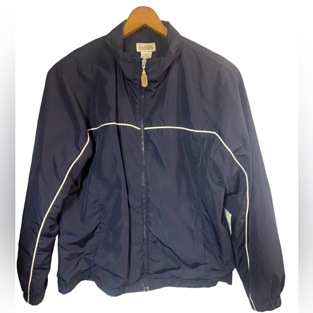 Classic Elements Navy Blue Lined Windbreaker Ligh… - image 1